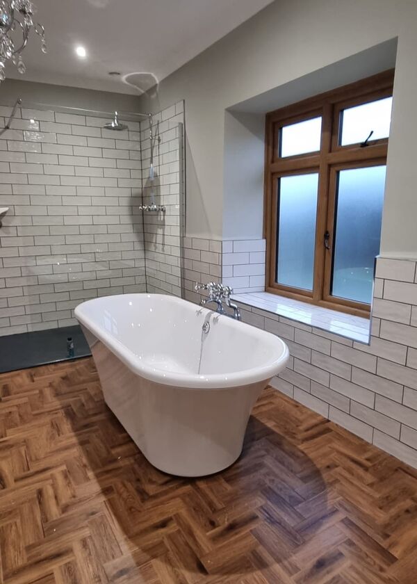 After photos - Luxurious bathroom with freestanding bath